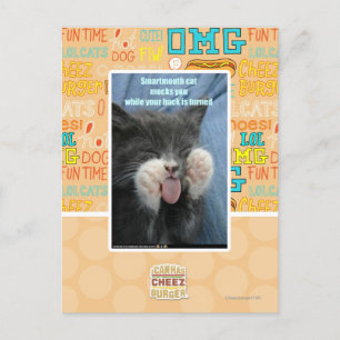 Carte Postale Chat Smartmouth