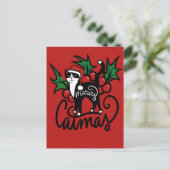 Carte Postale Chat smoking Christmas (Debout devant)