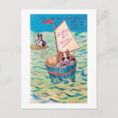 Carte Postale Chat solitaire en mer, Louis Wain (Devant)