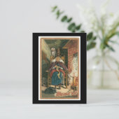 Carte Postale Chat, sorcière et hibou noir d'Halloween (Debout devant)