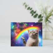 Carte Postale Chat spatial (Debout devant)