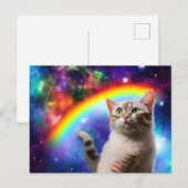 Carte Postale Chat spatial (Devant / Derrière)