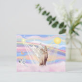Carte Postale Chat Sphynx 1 - Nuages (Debout devant)