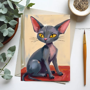 Carte Postale Chat Sphynx   Chat sans poils animal de compagnie 
