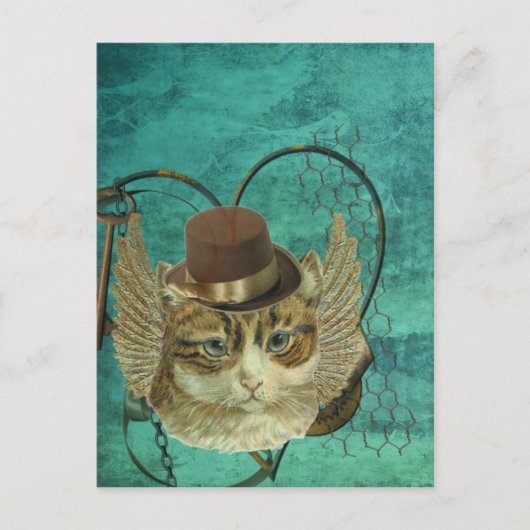 Carte Postale Chat Steampunk (Devant)