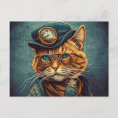 Carte postale Chat Steampunk (Devant)