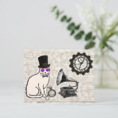 Carte Postale Chat Steampunk (Debout devant)