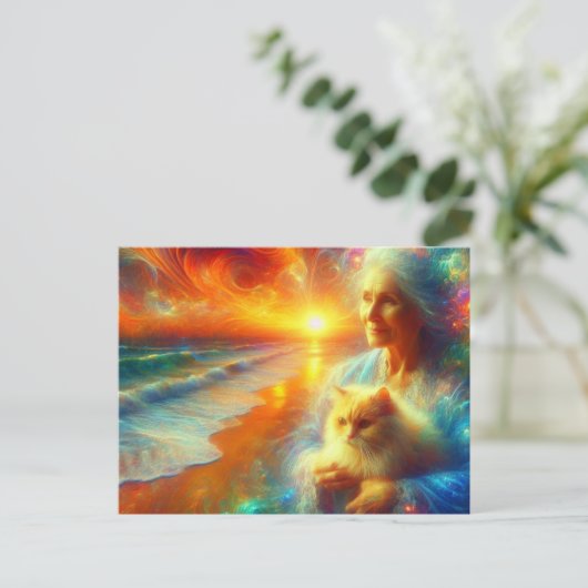 Carte Postale Chat Sunrise (Debout devant)