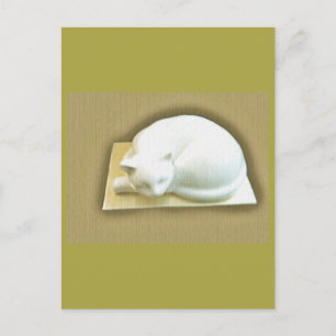 Carte postale Chat sur boîte dorée II