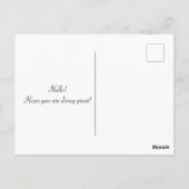 Carte Postale Chat sur Flowbed (Dos)