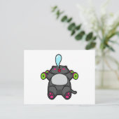 Carte Postale Chat sur la poitrine avec haltères (Debout devant)