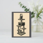 Carte Postale Chat Sur Un Arbre (Debout devant)