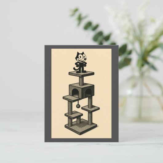 Carte Postale Chat Sur Un Arbre (Debout devant)