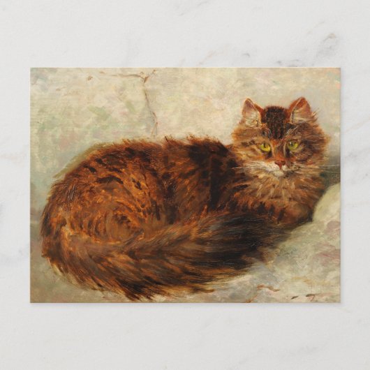 Carte Postale Chat sur un Cushion Henriëtte Ronner-Knip (Devant)