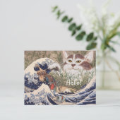 Carte Postale Chat surnaturel à la Grande Vague (Debout devant)