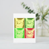 Carte Postale Chat Tabby Orange (Debout devant)