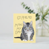 Carte Postale Chat Tigre - Faites Ma Journée (Debout devant)