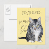 Carte Postale Chat Tigre - Faites Ma Journée (Devant / Derrière)