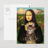 Carte Postale CHAT (Tigré) - Mona Lisa (Devant / Derrière)