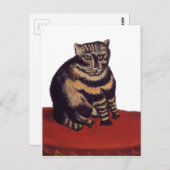 Carte Postale Chat tigré par Henri Rousseau (Devant / Derrière)