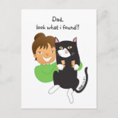 Carte Postale Chat trouvé (Devant)