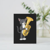 Carte Postale Chat Tuxedo Tuba Cadeaux Femmes Hommes Orchestre d (Debout devant)
