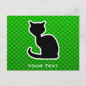 Carte Postale Chat vert (Devant)