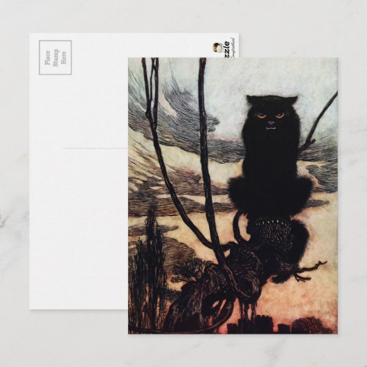 Carte postale Chat vintage (Devant / Derrière)