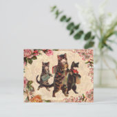 Carte Postale Chat Vintage jolie chatons antiques chatons (Debout devant)