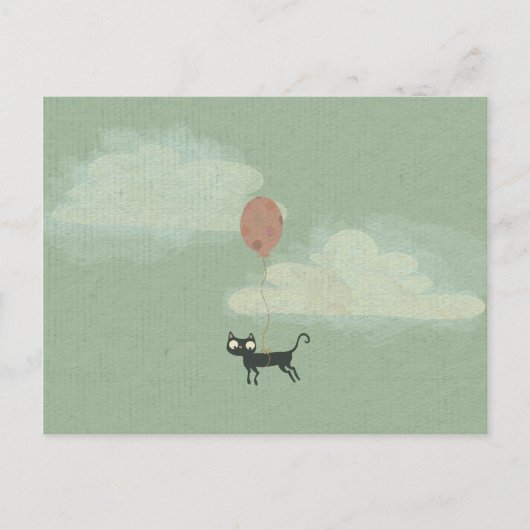 Carte postale Chat volant (Devant)