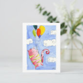 Carte Postale Chat volant (Debout devant)