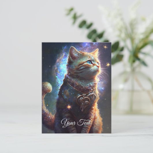 Carte Postale Chat Watcher. (Debout devant)