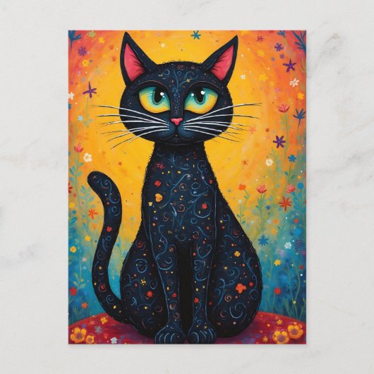 Carte Postale Chat Whimsical (Devant)