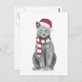 Carte Postale chat Xmas (Devant / Derrière)