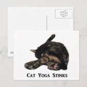 Carte Postale Chat Yoga puent (Devant / Derrière)