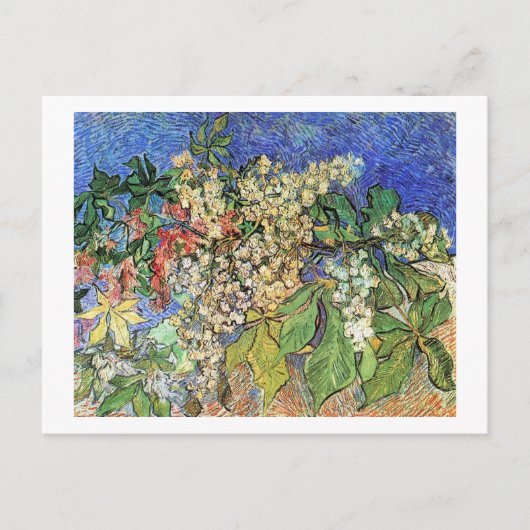 Carte Postale Châtaigniers en fleurs Branches, Van Gogh. (Devant)