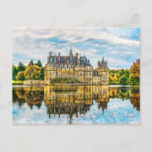 Carte Postale Château à la réflexion de l'automne