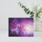 Carte Postale Château assez pourpre d'imaginaire de conte de (Debout devant)