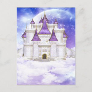 Carte Postale Château blanc et violet