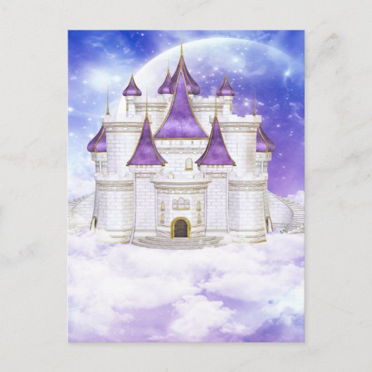 Carte Postale Château blanc et violet (Devant)