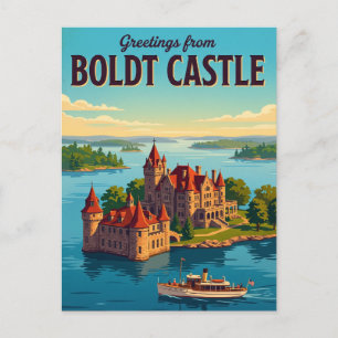 Carte Postale Château Boldt États-Unis