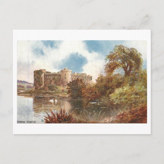 Carte Postale Château Carew vintage (Devant)