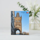 Carte Postale Château Charles pont ancienne tour & Prague (Debout devant)
