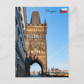 Carte Postale Château Charles pont ancienne tour & Prague (Devant)