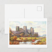 Carte Postale Château Conwy vintage (Devant / Derrière)