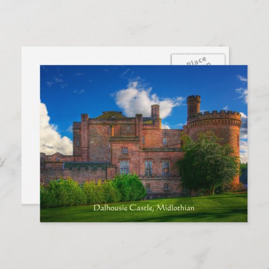 Carte Postale Château Dalhousie, Midlothian, Écosse (Devant / Derrière)