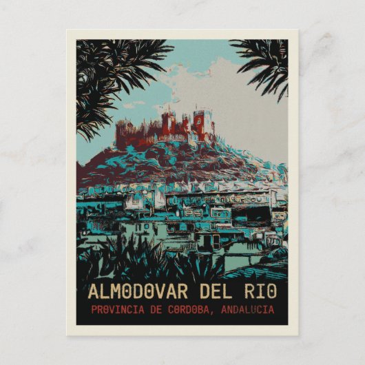 Carte Postale Château d'Almodovar del Rio illustration, Espagne (Devant)