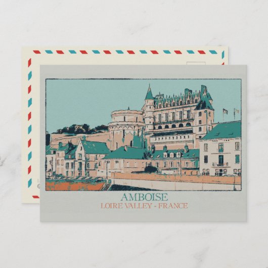 Carte Postale Château d'Amboise dans la vallée de la Loire, Fran (Devant / Derrière)