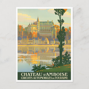 Carte Postale Château d'Amboise Voyage vintage France