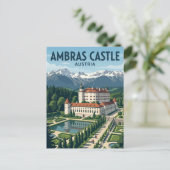 Carte Postale Château d'Ambras Autriche (Debout devant)